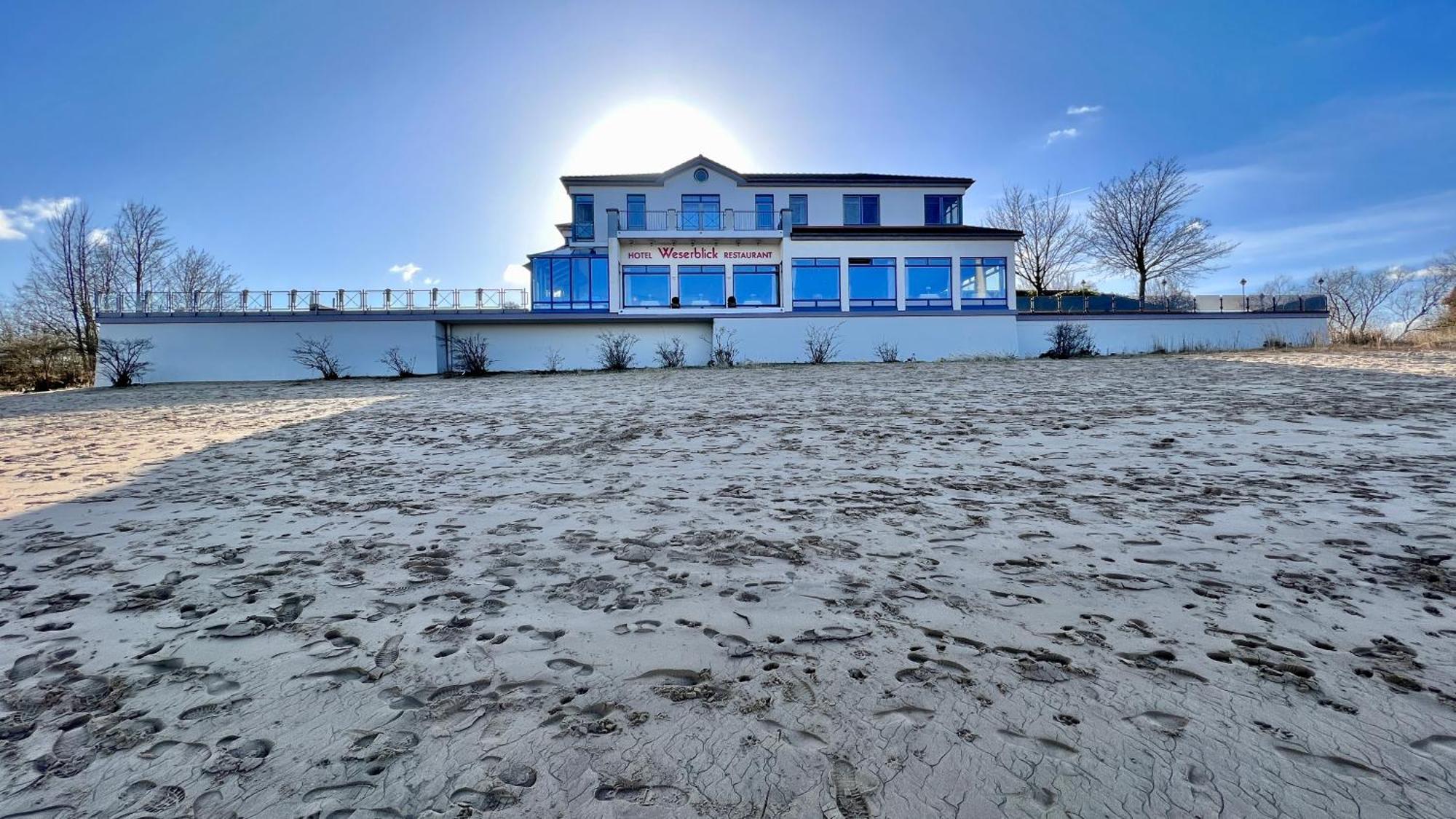 Gaestehaus Weserblick Am Weser-Sandstrand Berne Kültér fotó